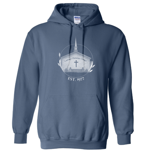 Gildan Heavy Blend Hooded Sweatshirt -- Indigo Blue