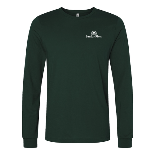 Sunday River Logo 2 White Ink -- Long Sleeve Forest