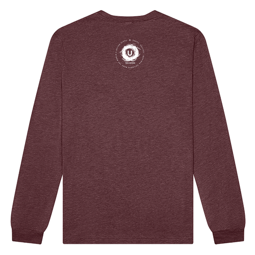 Mens/Unisex Bella Canvas Unisex Triblend Long Sleeve Tee -- Maroon