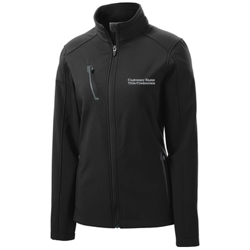 Port Authority Ladies Welded Soft Shell Jacket -- Black