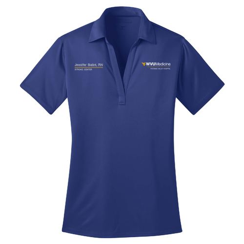 Potomac Valley Hospital Port Authority Ladies Silk Touch Performance Polo -- Royal