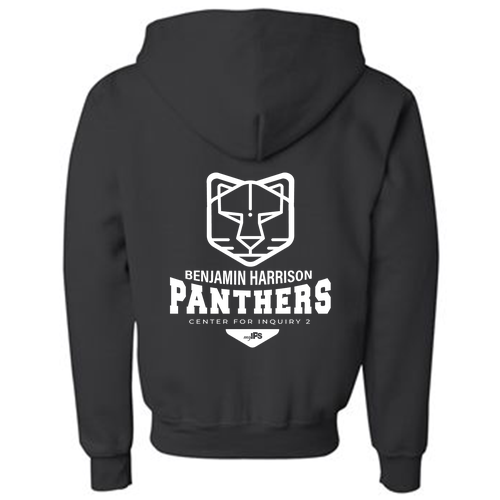 Youth Full Zip Hooded Sweatshirt -- Black