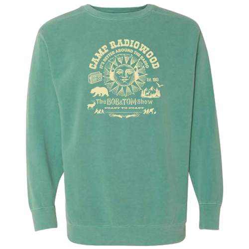 Comfort Colors Unisex Garment-Dyed Crewneck Sweatshirt -- Seafoam