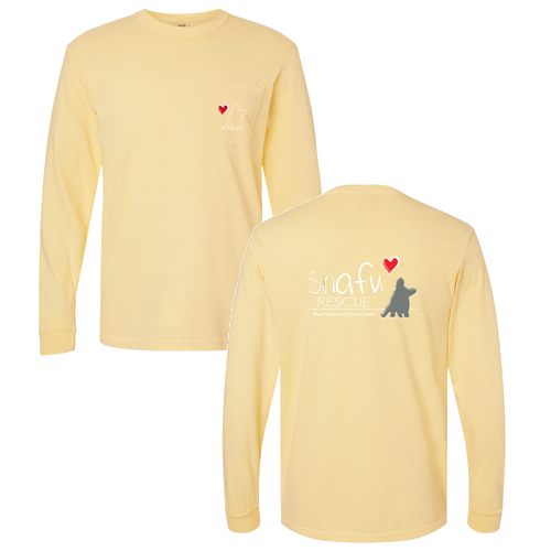 Comfort Colors Adult Long Sleeve Pocket Tee -- Butter