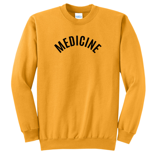 Arch Medicine Port and Company Classic Crewneck Sweatshirt -- Gold