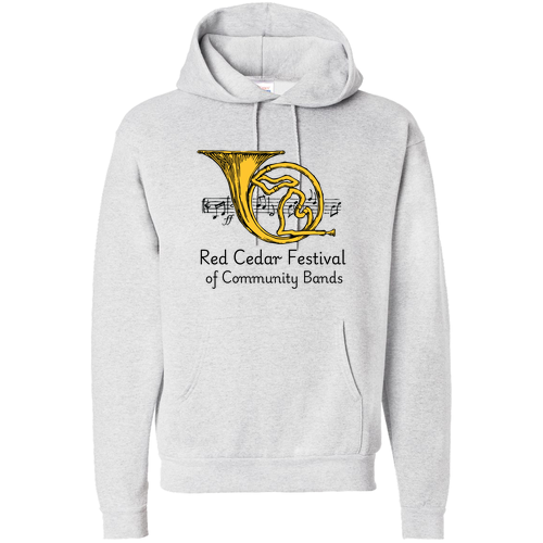 Hanes 7.8 Oz., 50/50 Comfort Blend Fleece Pullover Hood Adult -- Ash