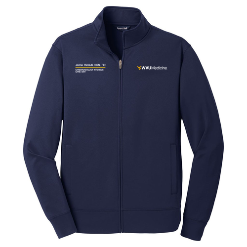 Embroidered Sport-Tek Sport-Wick Fleece Full-Zip Jacket -- Navy