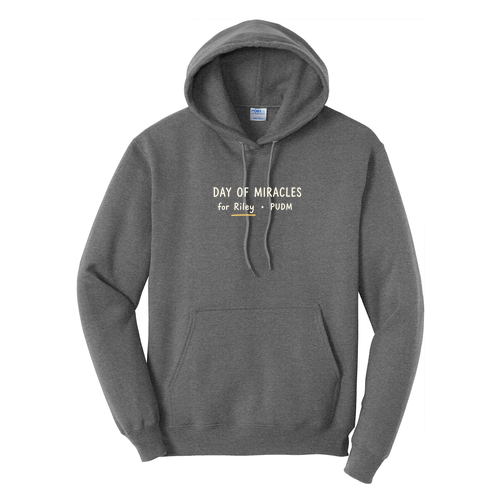 Port and Company Core Fleece Pullover Hooded Sweatshirt -- Graphite Heather