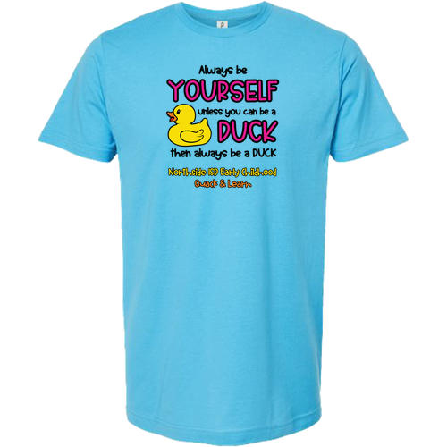 Tultex Unisex Tee with Tear Away Tag -- Aqua