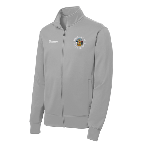 Sport-Tek Sport-Wick Fleece Full-Zip Jacket -- Silver (Embroidery)