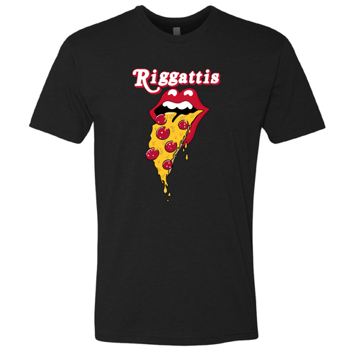 Pizza Mouth Next Level Mens CVC Crew Black