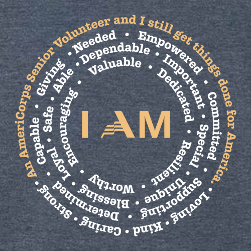 I Am Tee -- Heather Navy