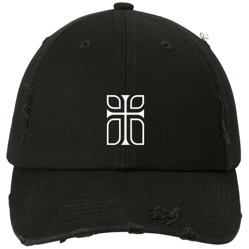 District Threads Distressed Hat -- Black