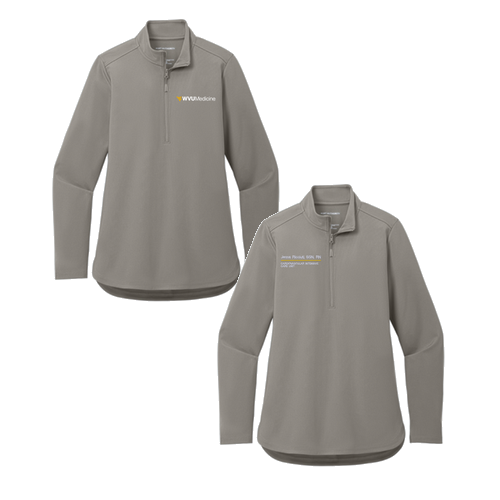 Port Authority Ladies C-Free Double Knit 1/4-Zip -- Smoke Grey