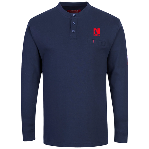 Portwest FR Antistatic Henley -- Navy, NIC, 19 Points