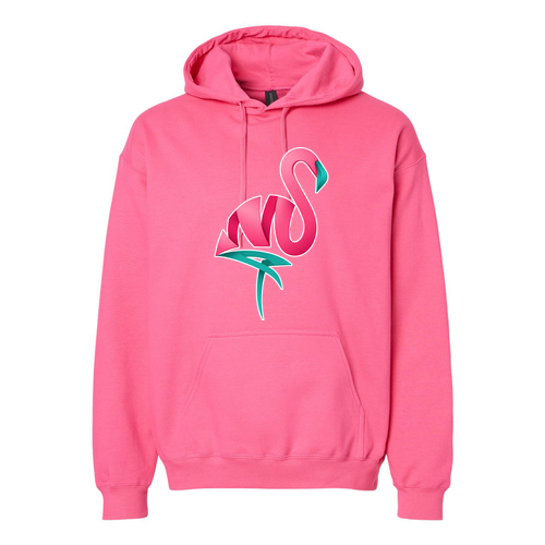 Gildan Adult Softstyle Fleece Pullover Hooded Sweatshirt -- Pink Lemonade