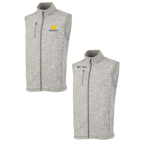 Mens/Unisex Charles River Pacific Heathered Vest -- Light Grey Heather