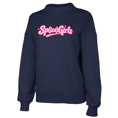 Charles River Women's Willow Mock-Neck Sweatshirt -- Navy