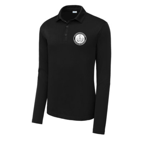 Sport-Tek Posi-UV Pro Long Sleeve Polo -- Black