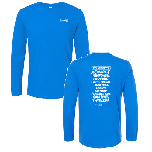 Rotary Club of Kalamazoo Gildan Softstyle Longsleeve T Shirt -- Royal