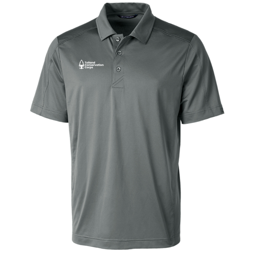 Textured Stretch Men's Short Sleeve Polo -- Elemental Grey