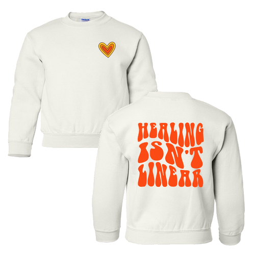 Gildan Heavy Blend Youth Crew Neck Sweatshirt -- White