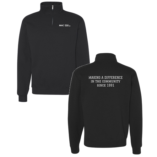 Jerzees 9.3 Oz 50/50 Nublend Quarter Zip Sweatshirt Adult -- Black