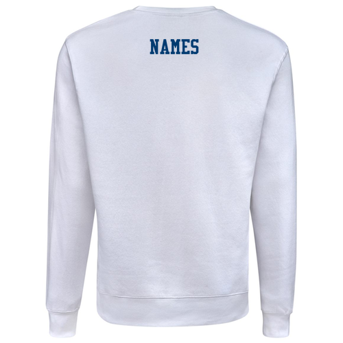 J. America BTB Fleece Crew -- White