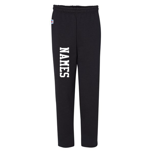 Russell Athletic Dri Power Open Bottom Pocket Sweat Pants -- Black