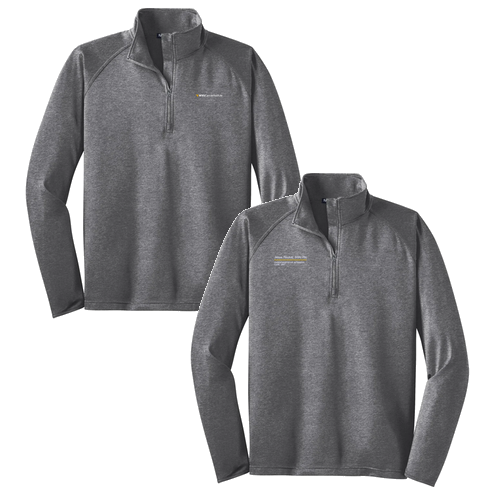 Sport Tek Sport Wick Stretch Half Zip Pullover -- Charcoal Grey Heather
