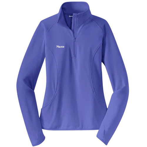 Ladies Sport Tek Sport Wick Stretch Half Zip Pullover -- Iris Purple