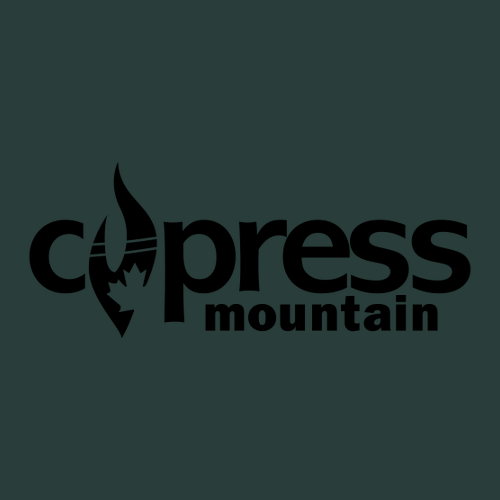 Cypress Mountain Logo 2 Black Ink -- Pullover Hooded Sweatshirt Forest