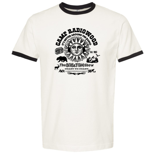 Tultex Unisex Fine Jersey Ringer T-Shirt -- Vintage White / Inked India