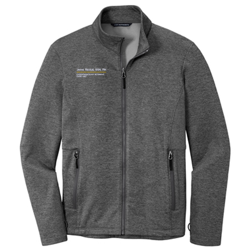 Port Authority Collective Striated Fleece Jacket -- Sterling Grey Heather
