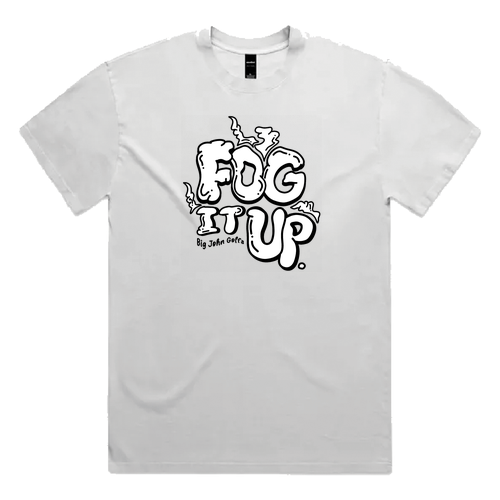 Fog it Up -- Faded White Unisex Tee