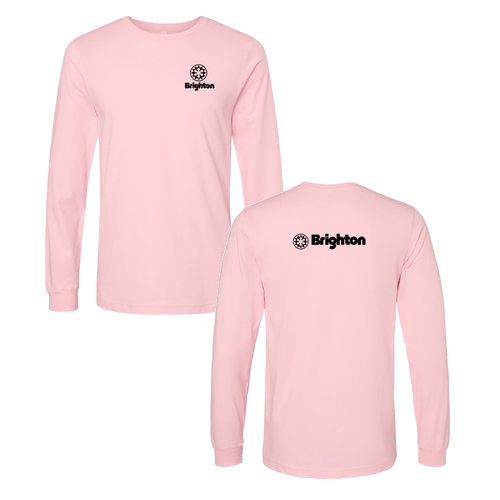 Brighton Logo 2 Black Ink -- Long Sleeve Pink