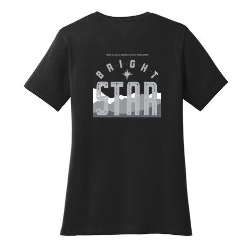 Port & Company Ladies Cotton V-Neck T-Shirt -- Jet Black