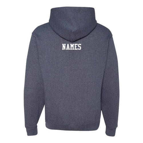 Optional Personalization Jerzees Nublend Hoodie -- Vintage Heather Navy
