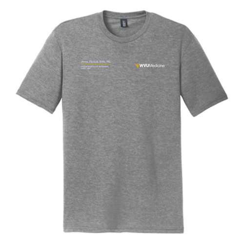District Made Mens Perfect Tri Crew Tee -- Grey Frost