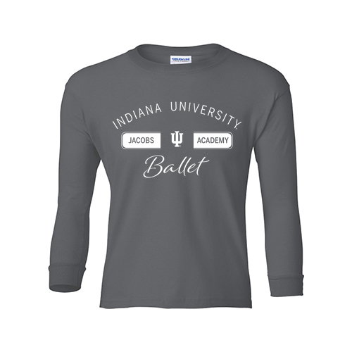 Gildan Ultra Cotton Longsleeve Youth T-Shirt -- Charcoal