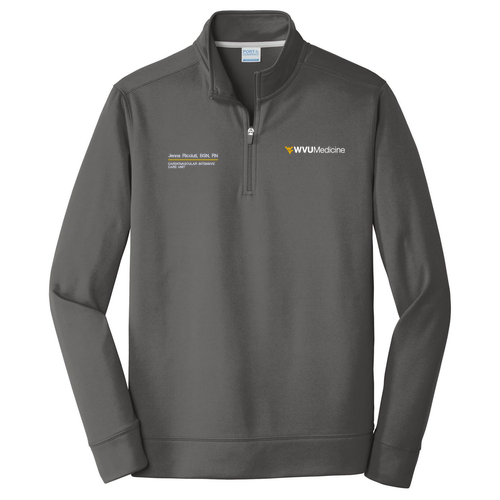 Port & Company Performance Fleece 1/4-Zip Pullover Sweatshirt -- Charcoal