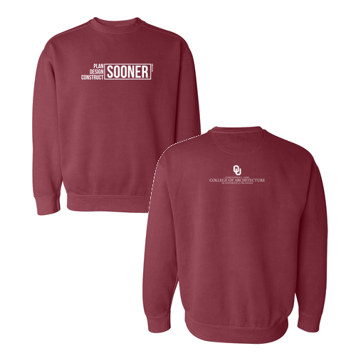 Comfort Colors Crewneck Sweatshirt -- Crimson