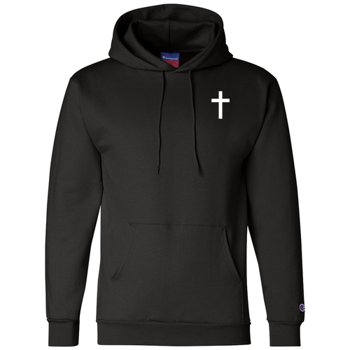 Champion Powerblend Adult Hooded Sweatshirt -- Black