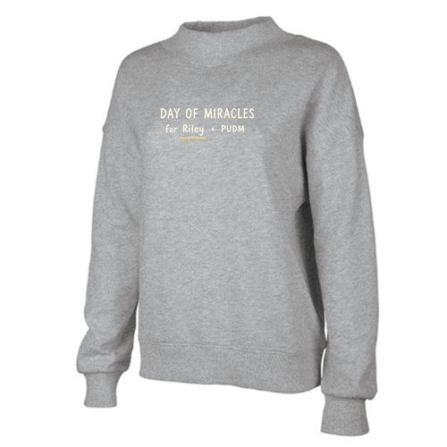 Charles River Women's Willow Mock-Neck Sweatshirt -- Heather Grey