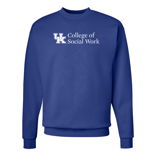 Social Work Hanes EcoSmart Crewneck Sweatshirt -- Deep Royal