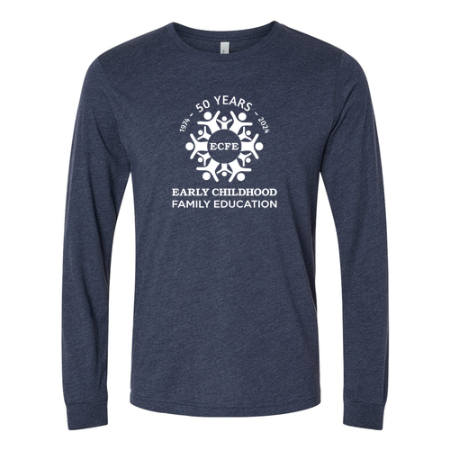Bella+Canvas Unisex Heather Cvc Long Sleeve Tee- Heathers -- Heather Navy