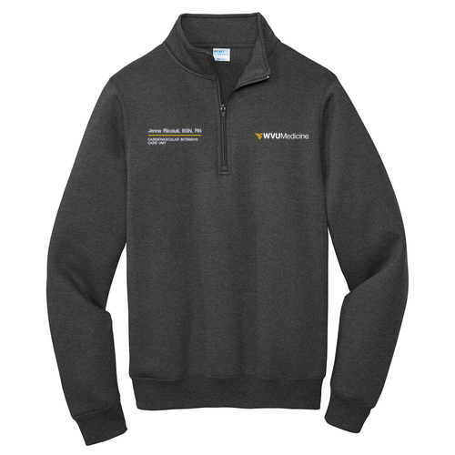 Port and Company Core Fleece Quarter-Zip Pullover Sweatshirt -- Dark Heather Grey