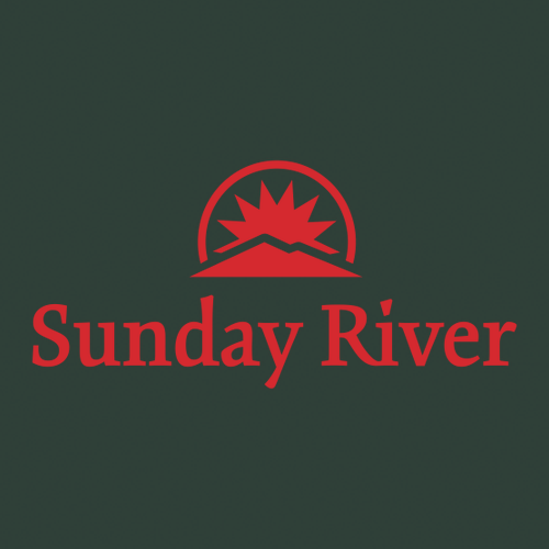Sunday River Logo 2 Red Ink -- Short Sleeve Forest Green