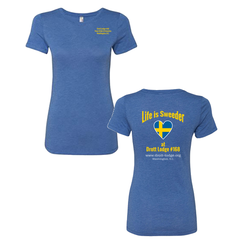 Next Level Apparel Ladies Tri Blend Crew -- Vintage Royal