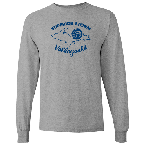 Gildan Heavy Cotton Longsleeve Basic T-Shirt -- Sport Grey